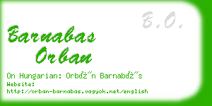 barnabas orban business card